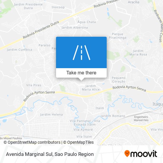 Avenida Marginal Sul map