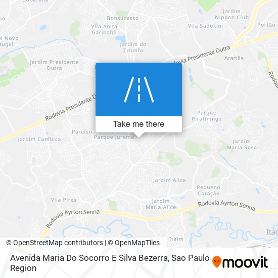 Mapa Avenida Maria Do Socorro E Silva Bezerra