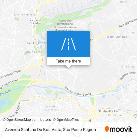 Mapa Avenida Santana Da Boa Vista