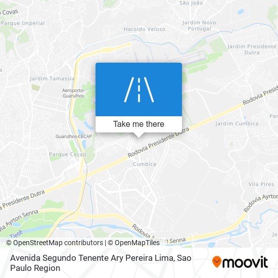 Mapa Avenida Segundo Tenente Ary Pereira Lima