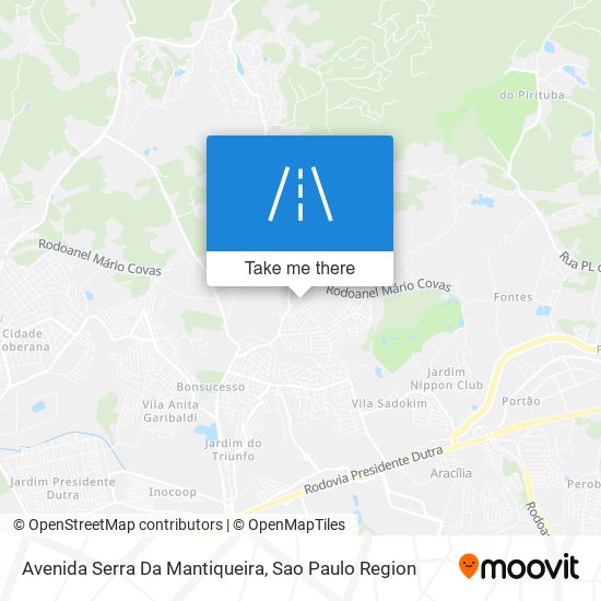 Mapa Avenida Serra Da Mantiqueira