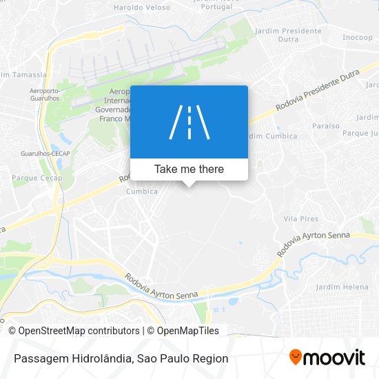 Passagem Hidrolândia map