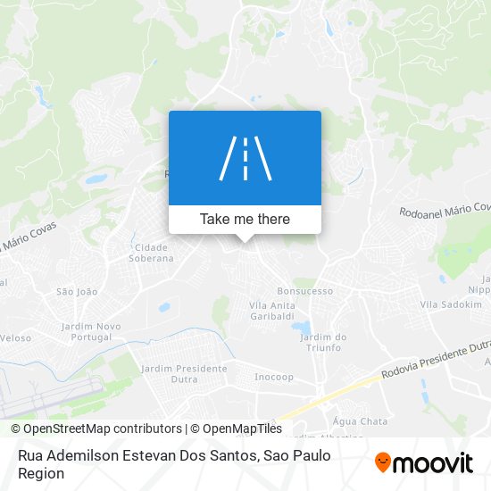 Mapa Rua Ademilson Estevan Dos Santos