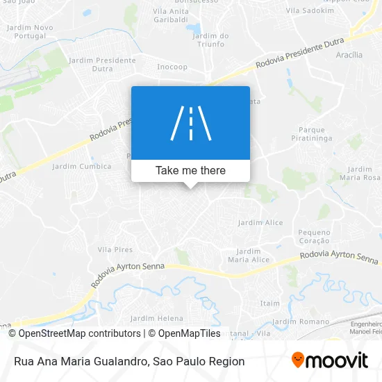 Rua Ana Maria Gualandro map