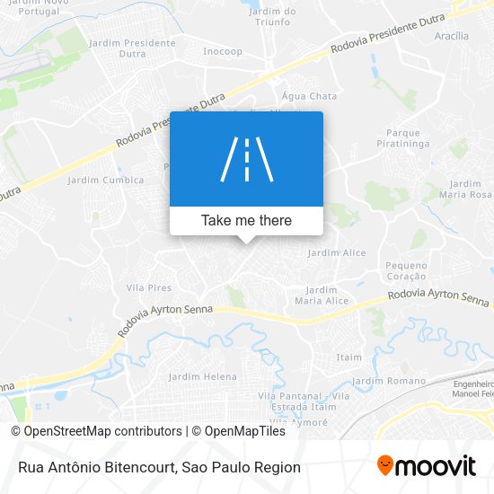Rua Antônio Bitencourt map
