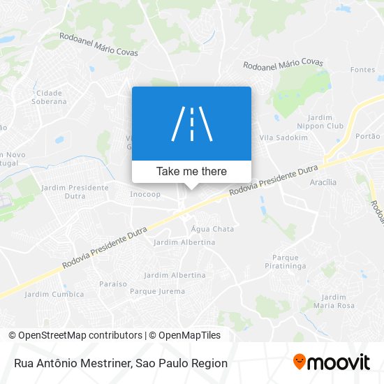 Rua Antônio Mestriner map