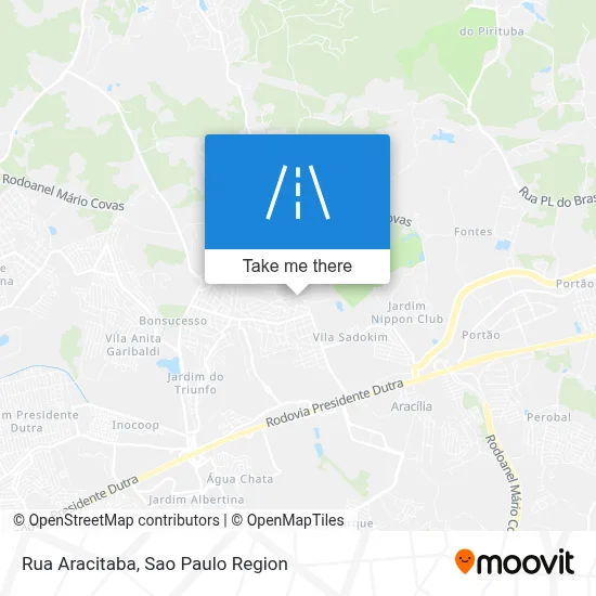 Rua Aracitaba map
