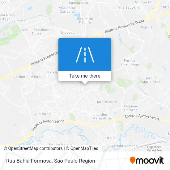 Rua Bahia Formosa map
