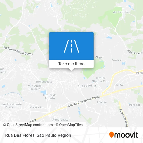 Rua Das Flores map