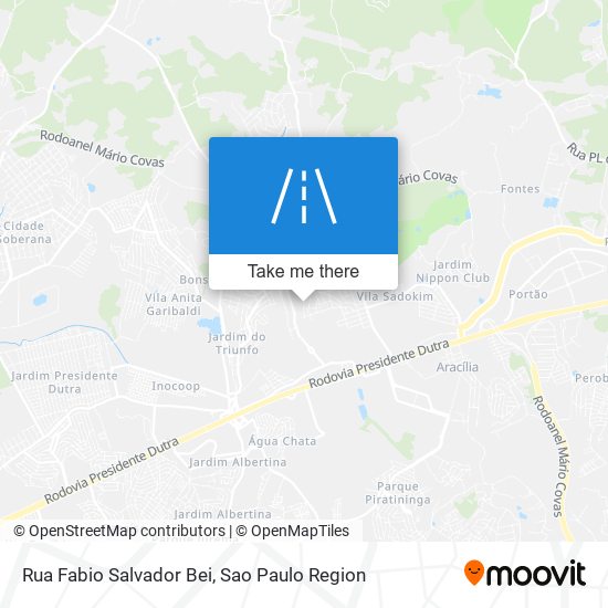 Mapa Rua Fabio Salvador Bei