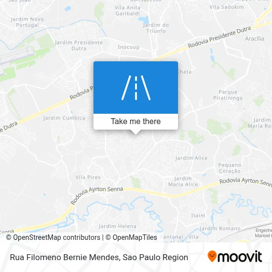 Rua Filomeno Bernie Mendes map