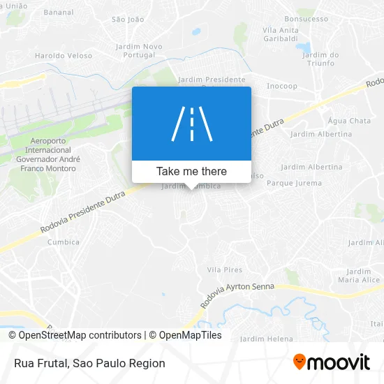 Rua Frutal map