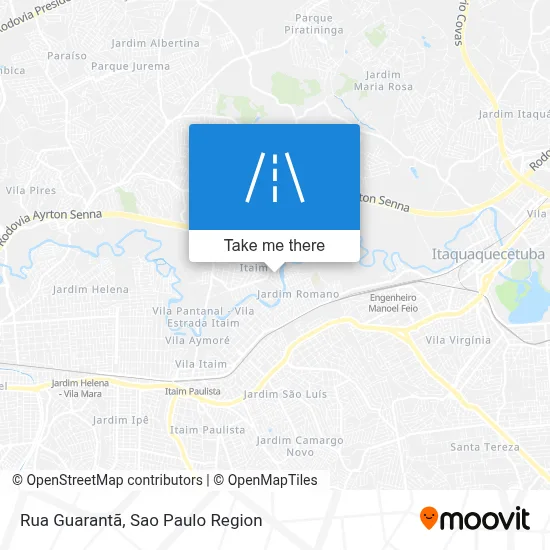 Rua Guarantã map
