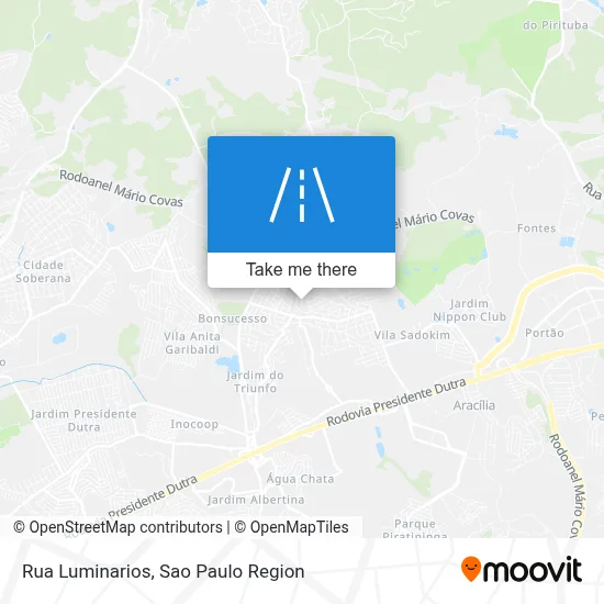 Rua Luminarios map