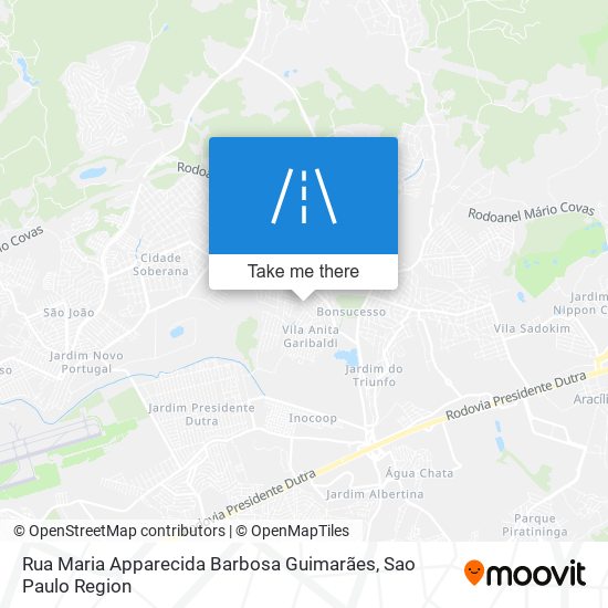 Mapa Rua Maria Apparecida Barbosa Guimarães