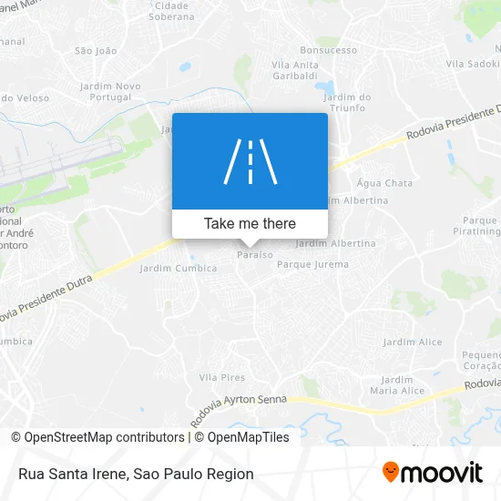 Rua Santa Irene map