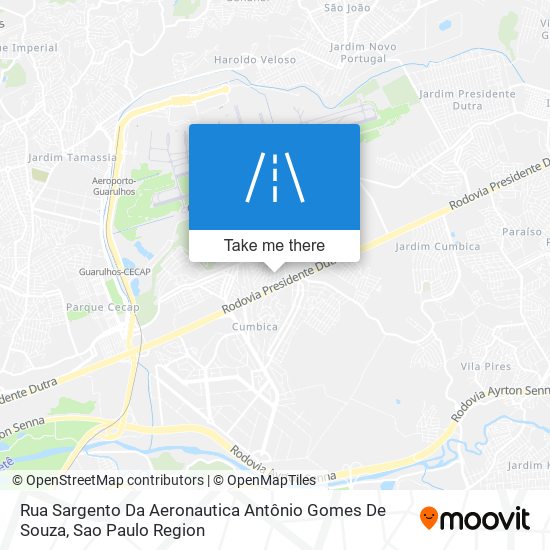 Mapa Rua Sargento Da Aeronautica Antônio Gomes De Souza