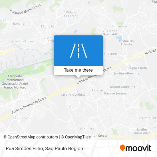 Rua Simões Filho map