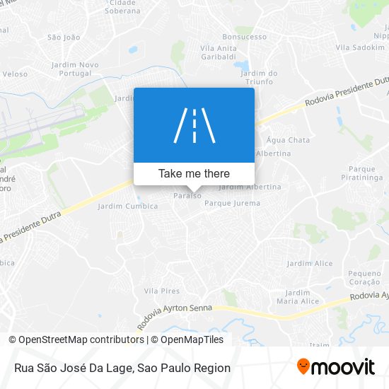 Mapa Rua São José Da Lage