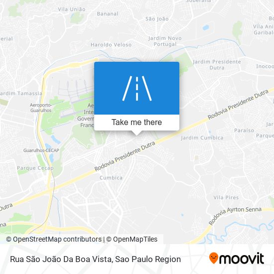 Mapa Rua São João Da Boa Vista