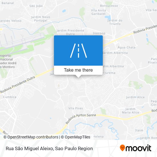 Mapa Rua São Miguel Aleixo