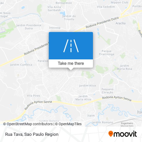 Rua Tava map