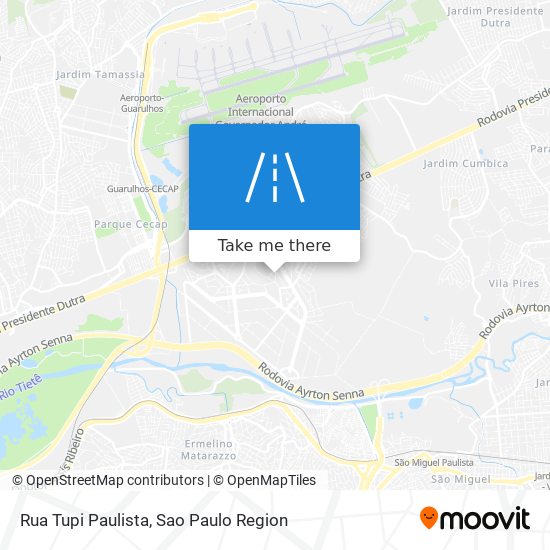 Mapa Rua Tupi Paulista