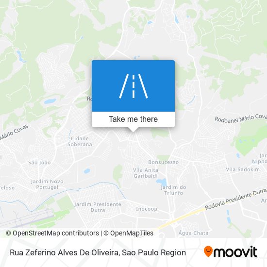 Mapa Rua Zeferino Alves De Oliveira