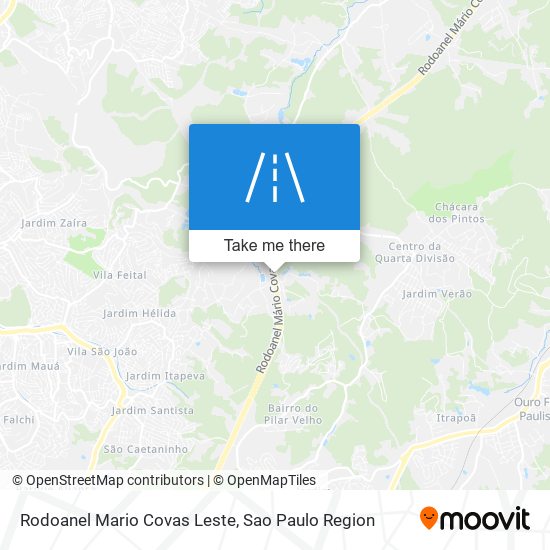 Rodoanel Mario Covas Leste map