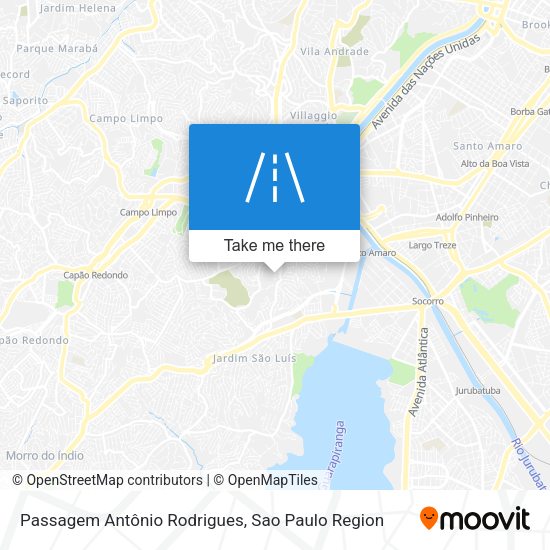 Passagem Antônio Rodrigues map