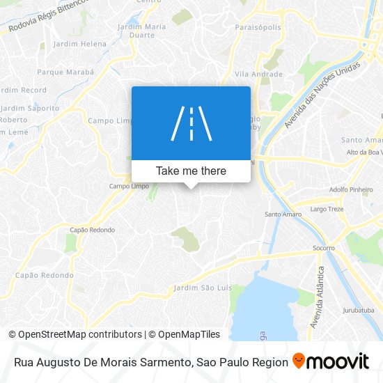 Mapa Rua Augusto De Morais Sarmento