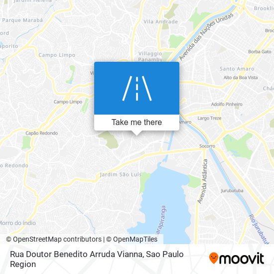 Mapa Rua Doutor Benedito Arruda Vianna