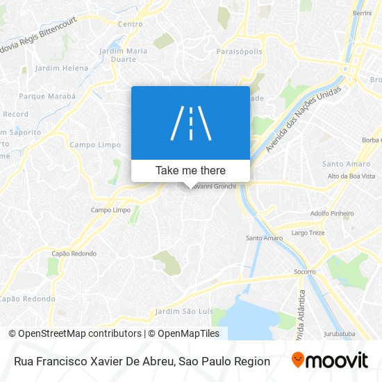 Rua Francisco Xavier De Abreu map