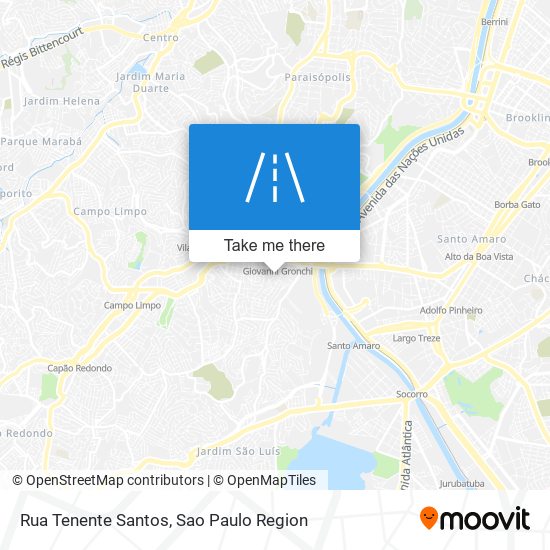 Mapa Rua Tenente Santos