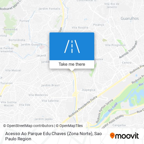 Mapa Acesso Ao Parque Edu Chaves (Zona Norte)