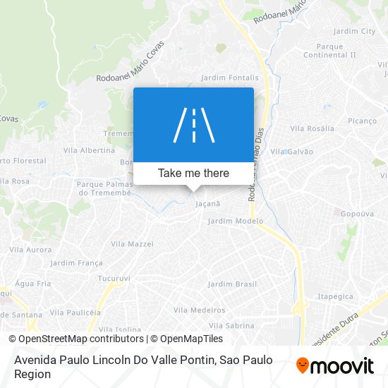 Mapa Avenida Paulo Lincoln Do Valle Pontin