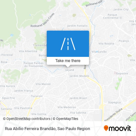 Mapa Rua Abílio Ferreira Brandão