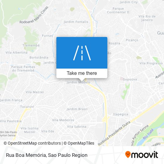 Mapa Rua Boa Memória