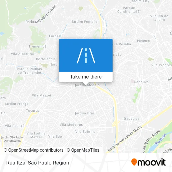 Rua Itza map