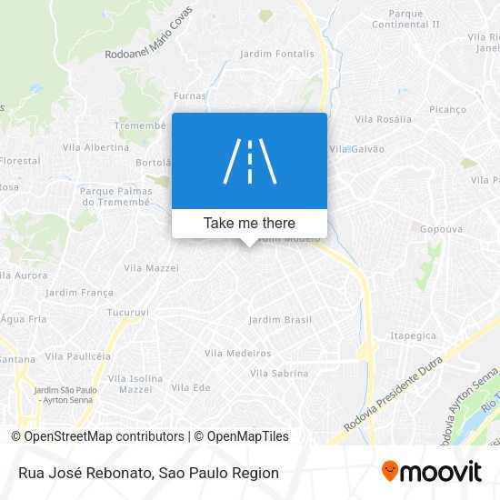 Rua José Rebonato map