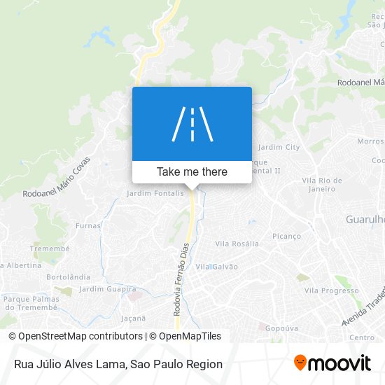 Mapa Rua Júlio Alves Lama