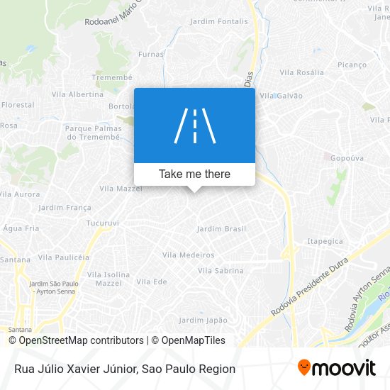 Rua Júlio Xavier Júnior map
