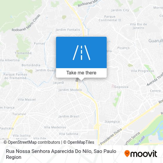 Rua Nossa Senhora Aparecida Do Nilo map
