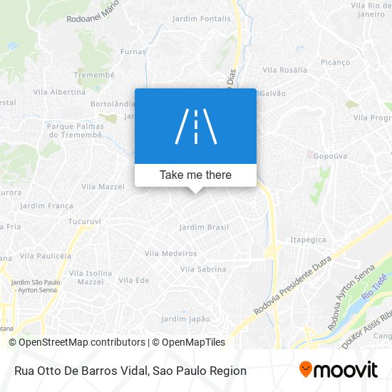 Rua Otto De Barros Vidal map