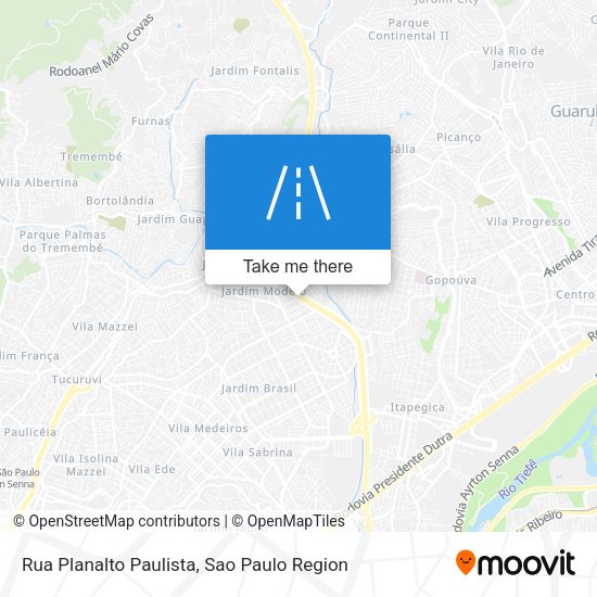Rua Planalto Paulista map