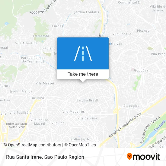 Rua Santa Irene map