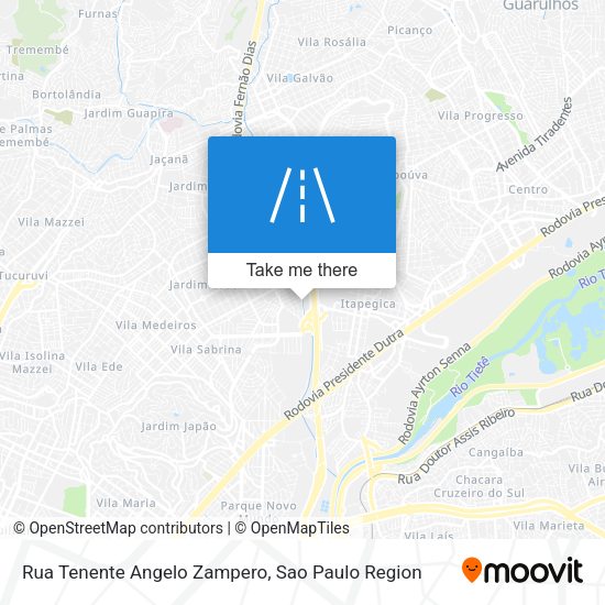 Rua Tenente Angelo Zampero map