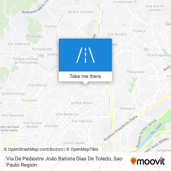 Mapa Via De Pedestre João Batista Dias De Toledo