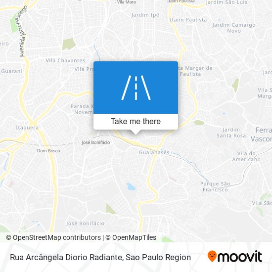 Rua Arcângela Diorio Radiante map