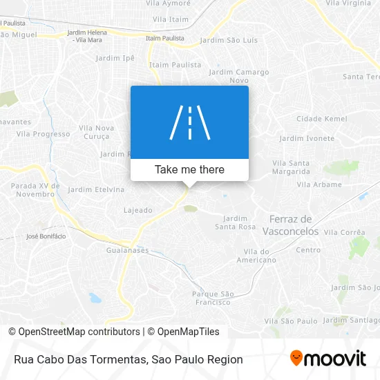 Rua Cabo Das Tormentas map